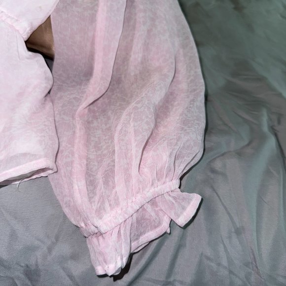 ABERCROMBIE&FITCH PINK LIGHTWEIGHT SZ MEDIUM TOP DRAWSTRING WAIST TOP LINED TOP - Picture 4 of 11